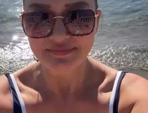 Nurgül Yeşilçay Kış Ortasında Denizin Keyfini Çıkardı!