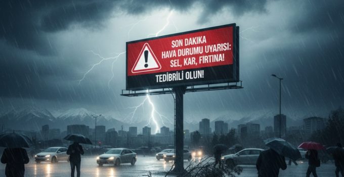 Sağanak ve Kar Yağışı Geliyor! İçişleri Bakanlığı’ndan Vatandaşlara Önemli Çağrı